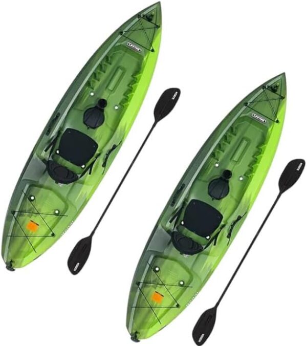 10ft Modular Radar Reel Yaks Fin Drive Fishing Kayak | Super Lightweight, 400lbs Capacity | Easy to Store - Easy to Carry | Beats Inflatables | No roof Racks - no Wall Racks | Adults Youths Kids