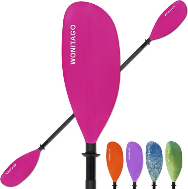 Kayak Paddles with Alloy Shaft and PP Blade, Floating Kayaking Oars, Adjustable 230-250 cm/90-98 Inches, 210-230 cm/82-90 Inches