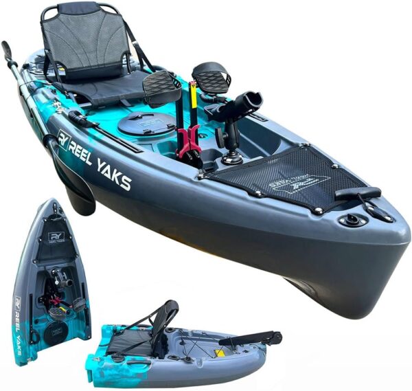 9.5ft Modular Fishing Kayak | Super Lightweight, 380lbs Capacity | Easy to Store - Easy to Carry | Beats Inflatables | No roof Racks - no Wall Racks | Adults Youths Kids | Sit on top