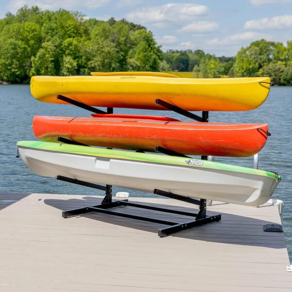 Teal Triangle Freestanding G-Watersport Kayak and SUP Outdoor Storage Rack, Heavy Duty Adjustable Weatherproof Stand